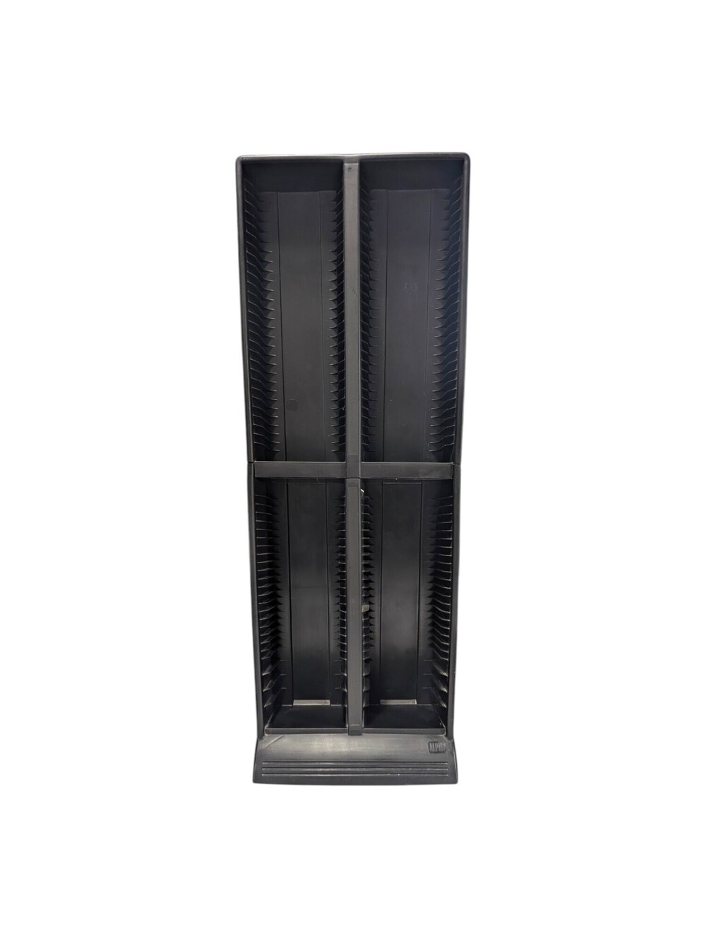 Vintage Alpha Fellowes 120 CD Capacity Twin Tower Storage Rack Black Retro - Picture 1 of 8